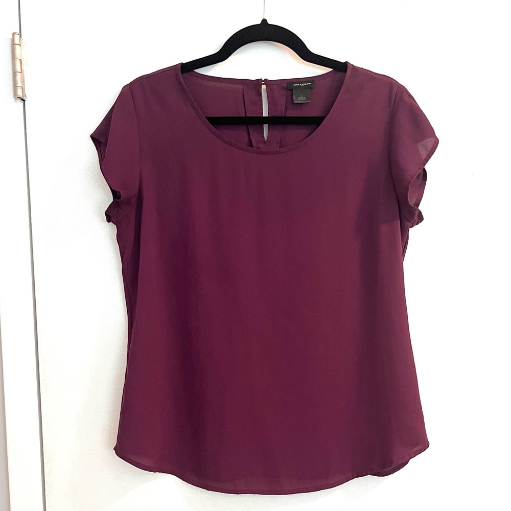 Purple/ burgundy Ann Taylor blouse